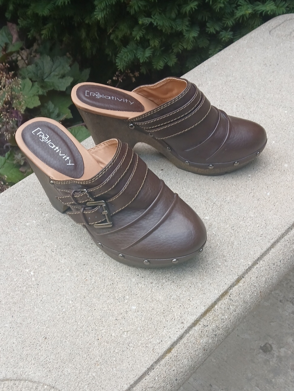 Relativity vintage-style platform clogs Sz 7.5 M - Picture 11 of 12